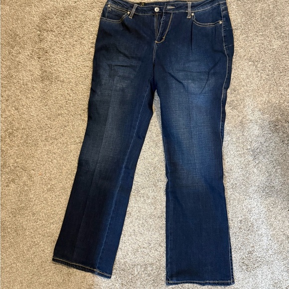 Aura Blue Straight Leg Jeans - Picture 1 of 2